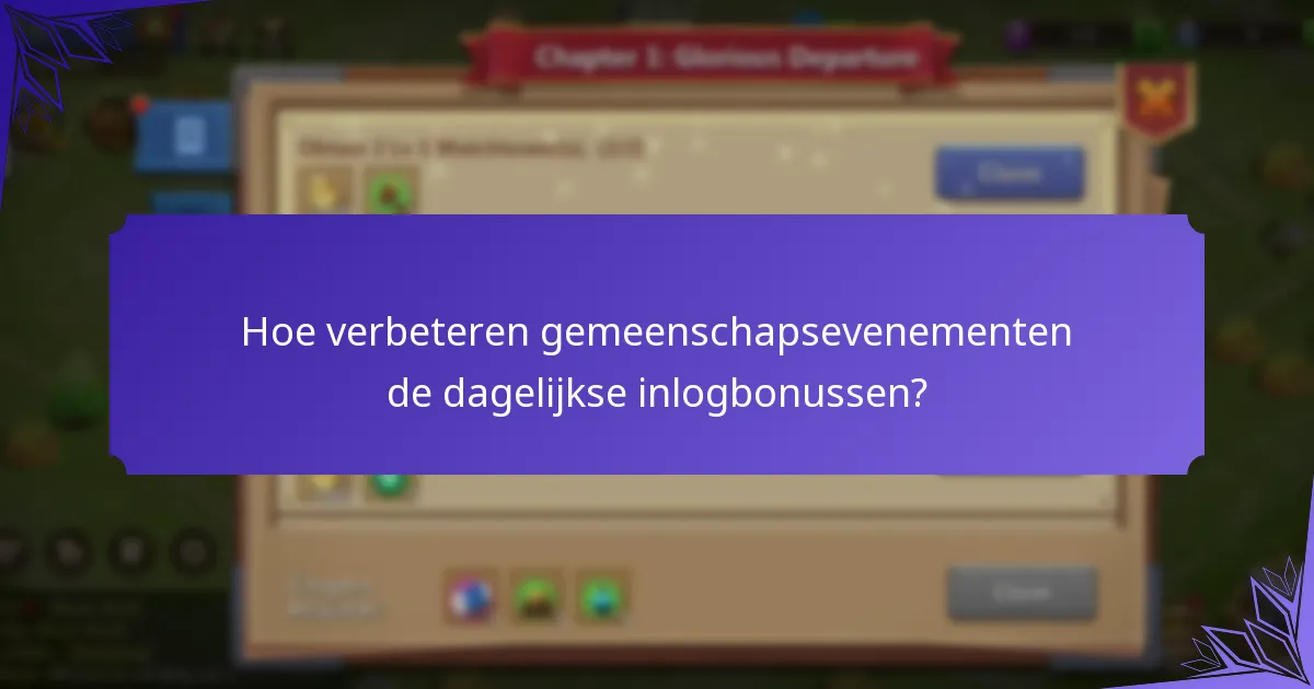 Hoe verbeteren gemeenschapsevenementen de dagelijkse inlogbonussen?